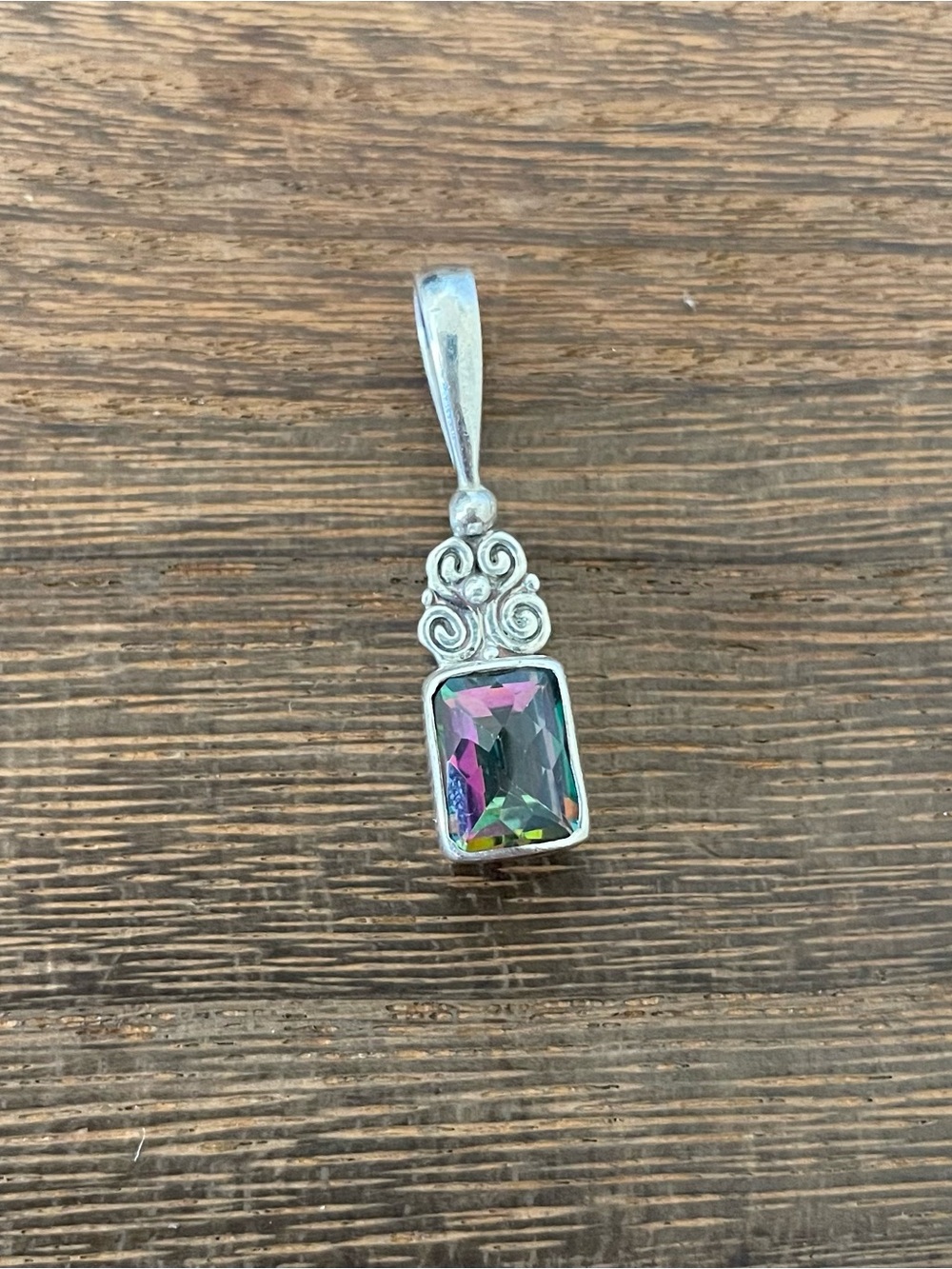 Sterling Silver SAjEN Multicolor Mystic Quartz Pendant - Elegant Women's Jewelry